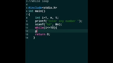 C PROGRAM TO PRINT THE TABLE OF ANY NUMBER |  USING THE WHILE LOOP C TUTORIAL