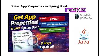 Session 7- How to use application.properties in java springboot | Explained in Tamil