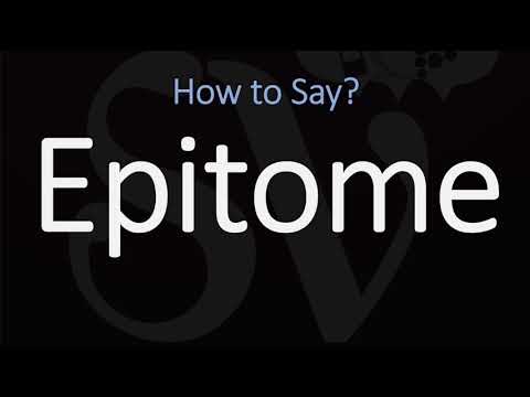 Vídeo: É epítome pronunciado ou epitomia?