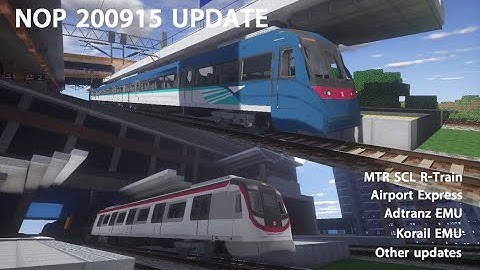 Minecraft Real train mod - Nak_o pack 200915 update, MTR Hyundai Rotem EMU, AEL Train update.