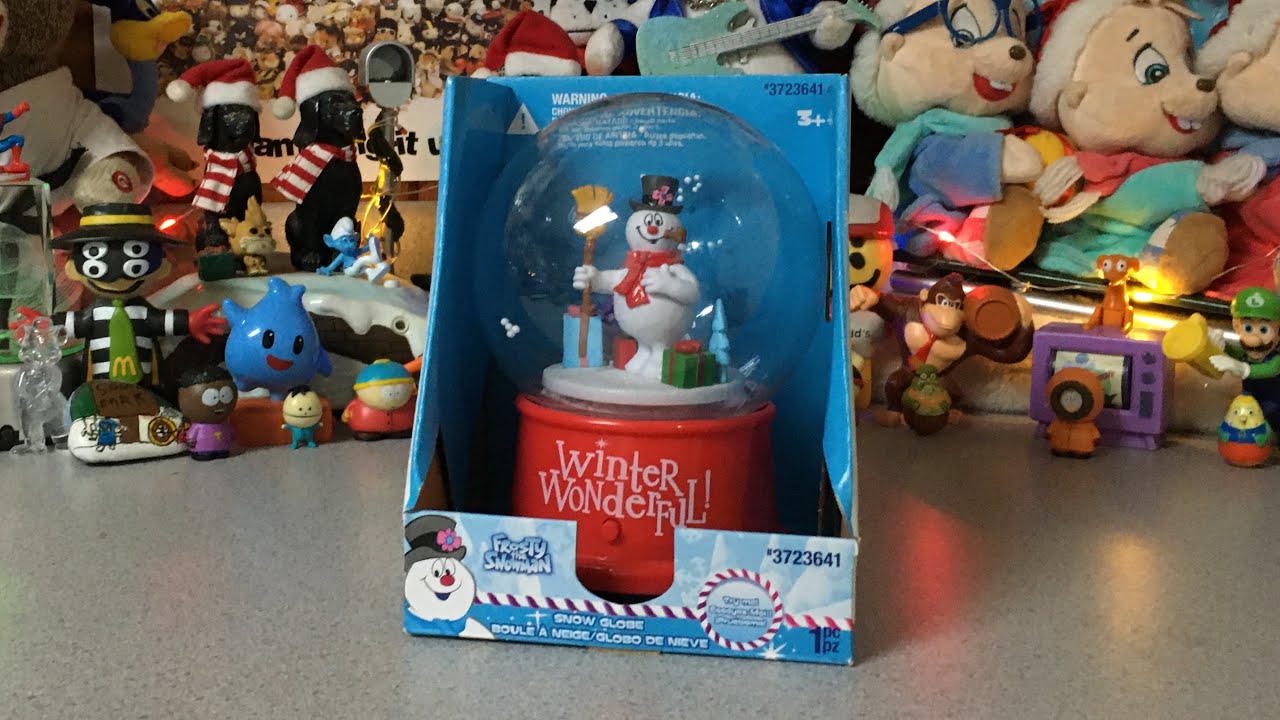 Gemmy musical frosty the snowman snow globe - YouTube