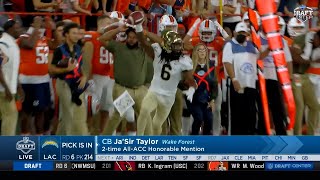 Chargers Select CB Ja'Sir Taylor (Rd 6, Pick 214) | LA Chargers