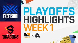 Akshon Highlights | Round 3A | New York Excelsior vs Shanghai Dragons | Playoffs Week 1 | APAC Day 3