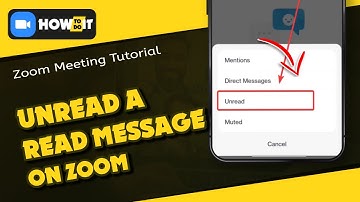 How to unread a read message on zoom 2024 | Skill Wave