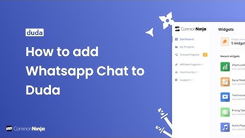 How to add a Whatsapp Chat to Duda
