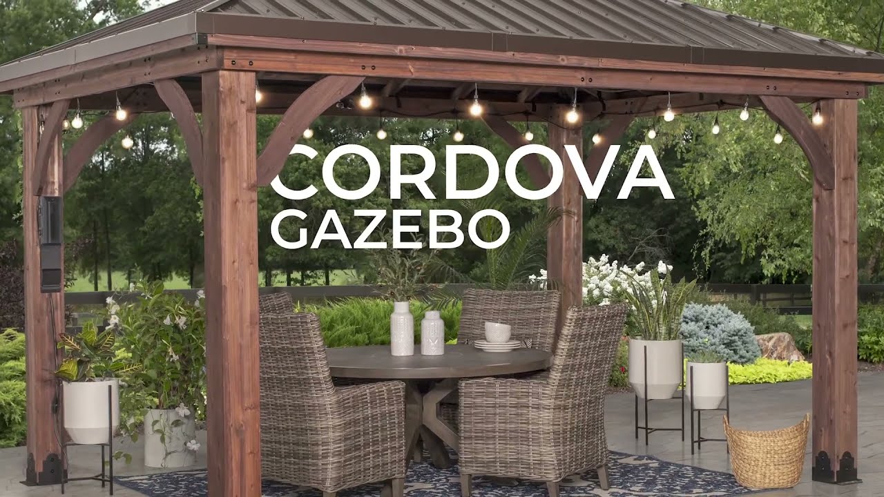 Cordova Gazebo - Backyard Discovery - YouTube