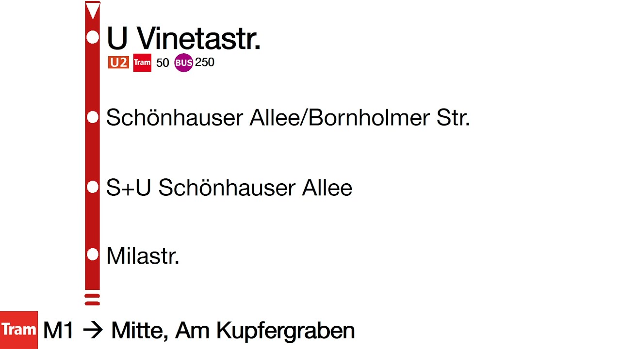 BVG Tram M1 | Niederschönhausen, Schillerstr. - Mitte, Am Kupfergraben | F8Z 9100