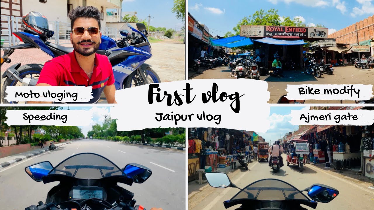 My first vlog | Arjun Rajasthan | Bike modification market | Moto vloging | speeding |