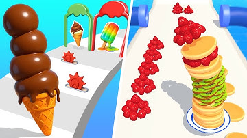 Stacky Ice Cream Runner | Pancake Run - All Level Gameplay Android,iOS - NEW UPDATE