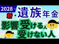 【遺族年金】新遺族年金の内容決定！影響受ける人・受けない人はどんな人？何が変わる？改正内容をわかりやすく解説！