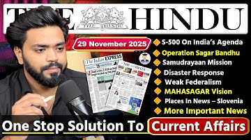 The Hindu Analysis Today | 29 November 2025 | The Hindu Newspaper Analysis | Daily Current Affairs