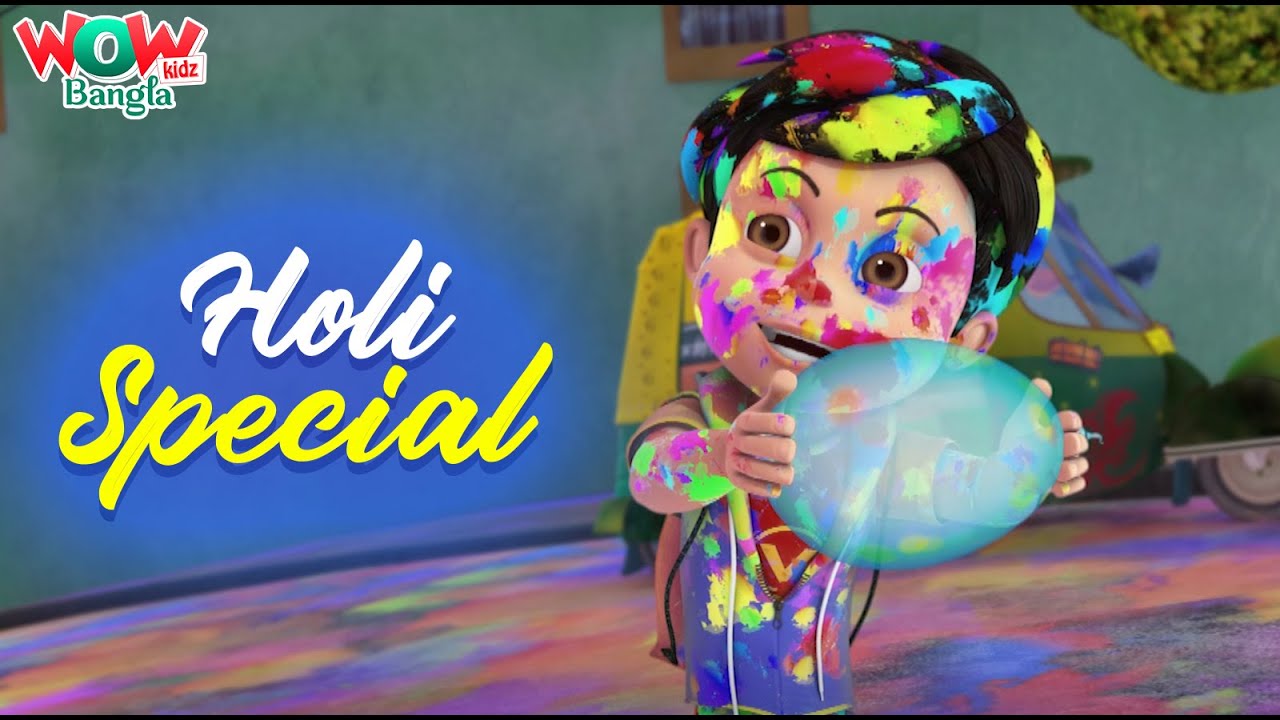 Vir: The Robot Boy In Bengali | Holi Special | Bangla Cartoons For Kids |  Wow Kidz Bangla #spot - YouTube
