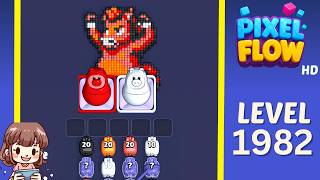 Pixel Flow Level 1982 Solution Walkthrough