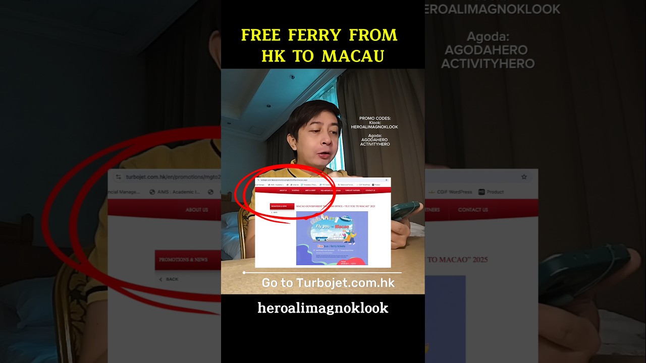 How to Get FREE Ferry from Hong Kong to Macau 🚢 