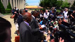 Patrick Cannon speaks outside Federal Courthouse