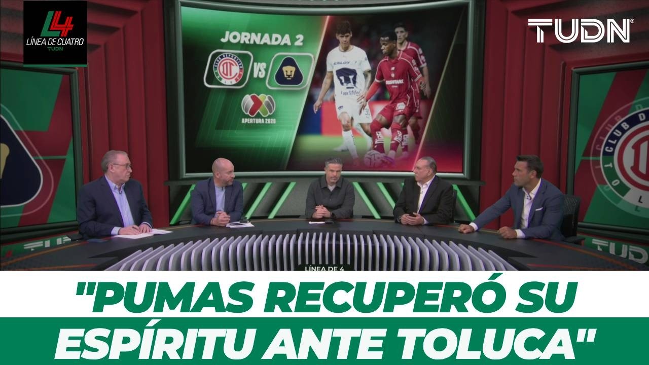 ¿VOLVIÓ LA GARRA? Pumas remontó ante un Toluca que tenía la mente en otro lado | Línea de Cuatro