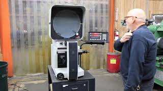 16" DELTRONIC BENCH MODEL (MADE IN USA) HORIZONTAL PROJECTION OPTICAL COMPARATOR