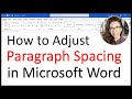 How to Adjust Paragraph Spacing in Microsoft Word