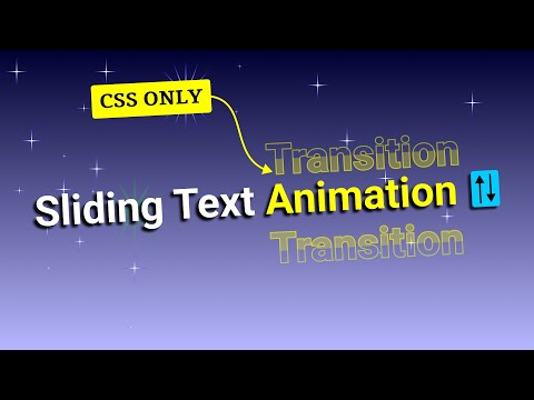 Sliding Text Animation Using HTML And CSS Only | ProgrammingTT