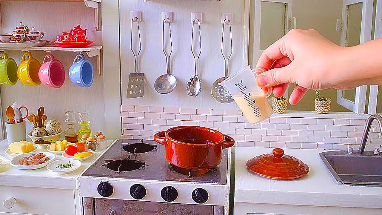 Miniature Real Cooking Kitchen Set : cook real mini edible food