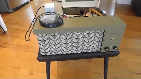 Voice of Music record player playing CD through iPod adapter