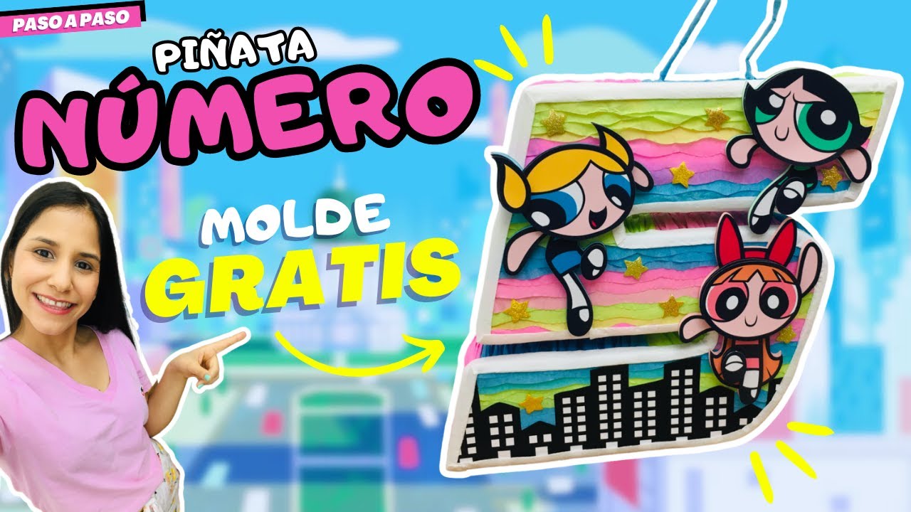 😱Cómo hacer PIÑATA de Número | Fácil y Rápido | DIY MOLDES GRATIS | Aixsa