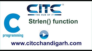 Tutorial video on Strlen() function in C