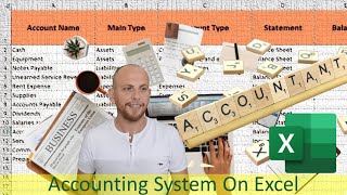 Accounting System on Excel - journal Entries to Financial Statement - for small Business screenshot 5