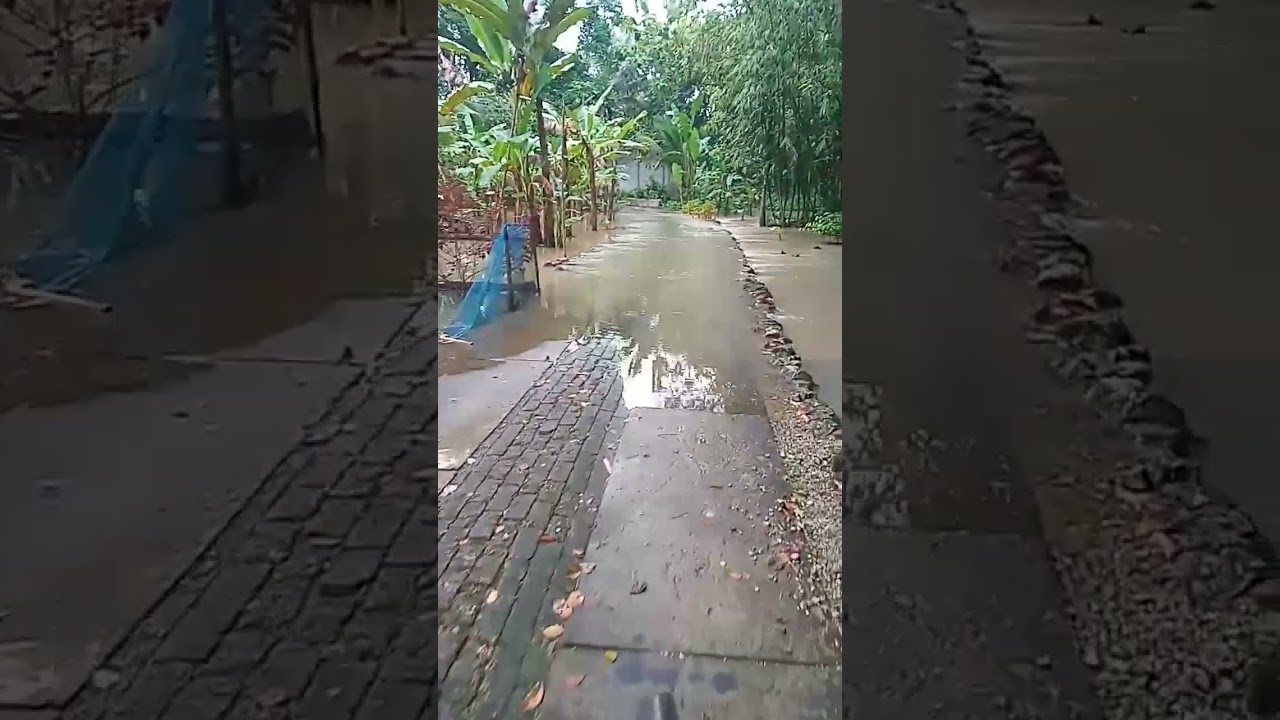 gowes jalan tergenang banjir