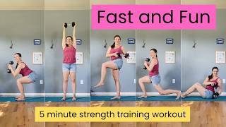 Quick Strength Workout: 5 Minute Workout, 1 weight, 5 exercises, No repeats!