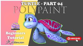 Polypainting Stylized Turtle in Zbrush - PART 04