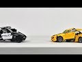 BARRICADE vs BUMBLEBEE Transformers Stop Motion  | Review MPM5 BARRICADE Masterpiece | DibujAme Un