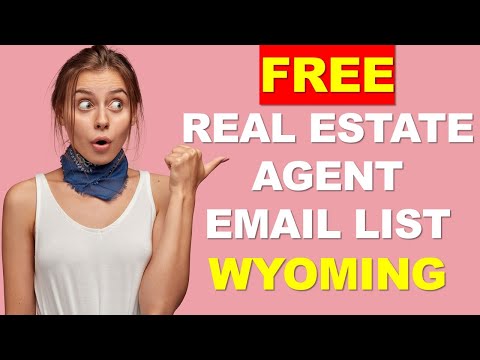 FREE DOWNLOAD! REAL ESTATE AGENT EMAIL LIST WYOMING REALTOR EMAIL LIST COMMERCIAL BROKER EMAIL LIST