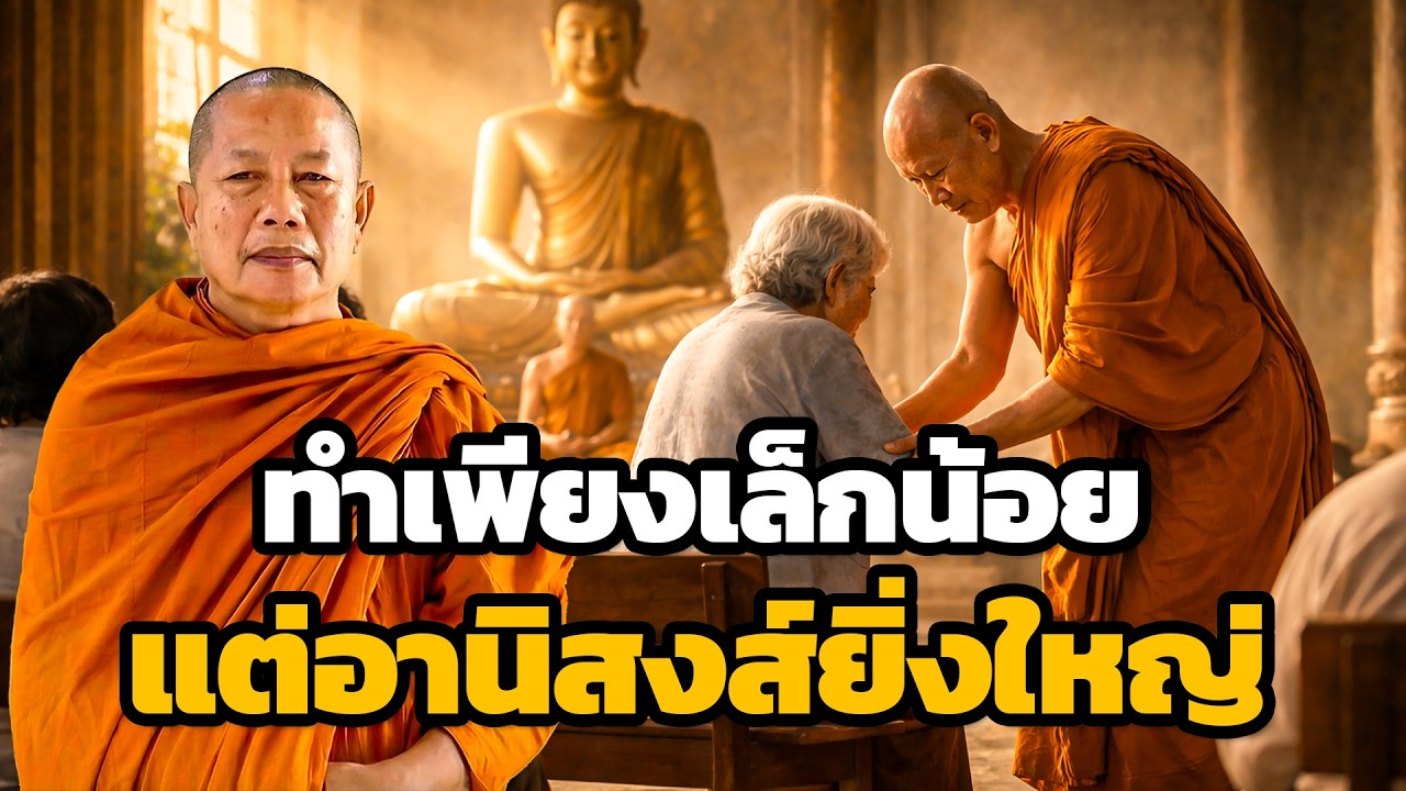 ทำบุญเล็กน้อยได้อานิสงส์มาก ธรรมะคลายทุกข์ พระมหาบุญช่วย ปัญญาวชิโร