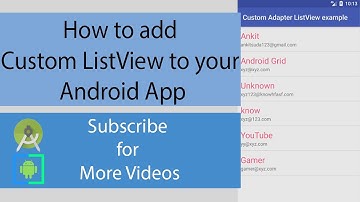How to add Custom ListView to Android