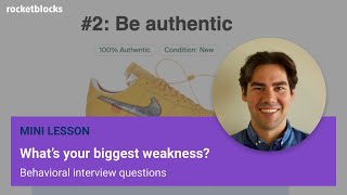 How to answer "what's your biggest weakness?"