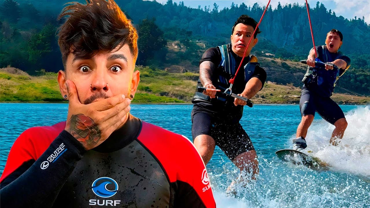 CARRERA SOBRE EL AGUA A MÁS DE 100 KILOMETROS con mis HERMANOS!!*WAKEBOARD