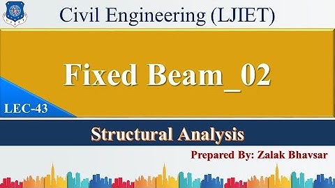 Lec-43_Fixed Beam_02 | Structural Analysis | Civil Engineering