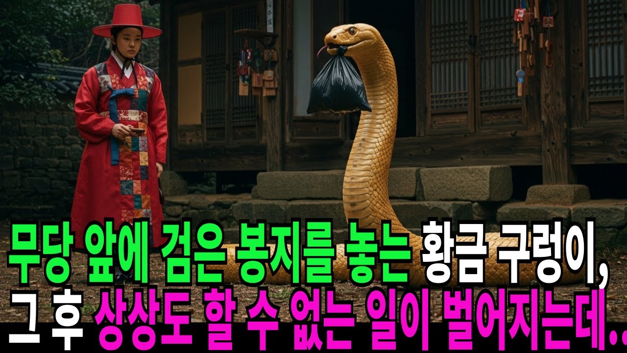 무당 앞에 검은 봉지를 놓는 황금 구렁이, 그 후 상상도 할 수 없는 일이 벌어지는데..
