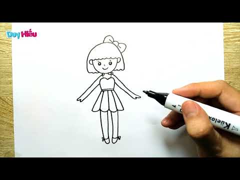 Video Cách vẽ công chúa đơn giản - Hướng dẫn vẽ công chúa... - youtube