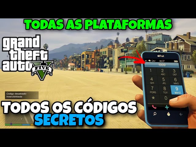 TODOS OS CÓDIGOS SECRETOS GTA 5 - PC/PS3/X360/PS4/XONE/SERIES E PS5 