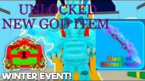 GOT THE NEW GOD ITEM IN SUPER POWER FIGHTING SIMULATOR- Winter update