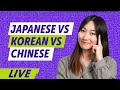 Japanese vs Korean vs Chinese: Which one is the hardest to learn?