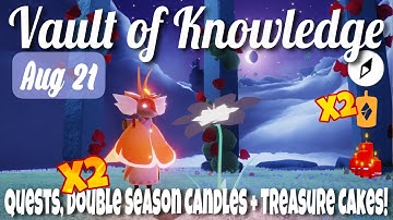 [Aug 21] DOUBLE Candles, Treasure Cakes, and Quests in the Vault of Knowledge - Sky CotL | nastymold