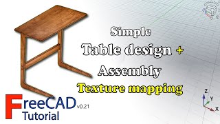 FreeCAD 0.21: Simple Laptop table design + assembly and Texture mapping by OffsetCAD 971 views 3 months ago 27 minutes