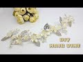 Diy hairvine | tutorial membuat hairvine dari bunga akrilik / how to make flower acrylic hairvine