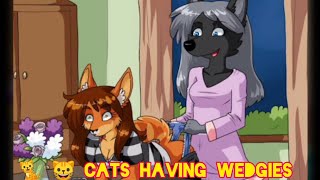 Cat girl wedgie | girl punishment