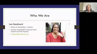 HumanitiesDC Grants Overview Workshop Presentation | January 24, 2023