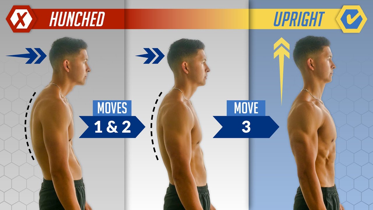 The Easiest Way To Fix Your Posture At Home Just 3 Exercises Youtube