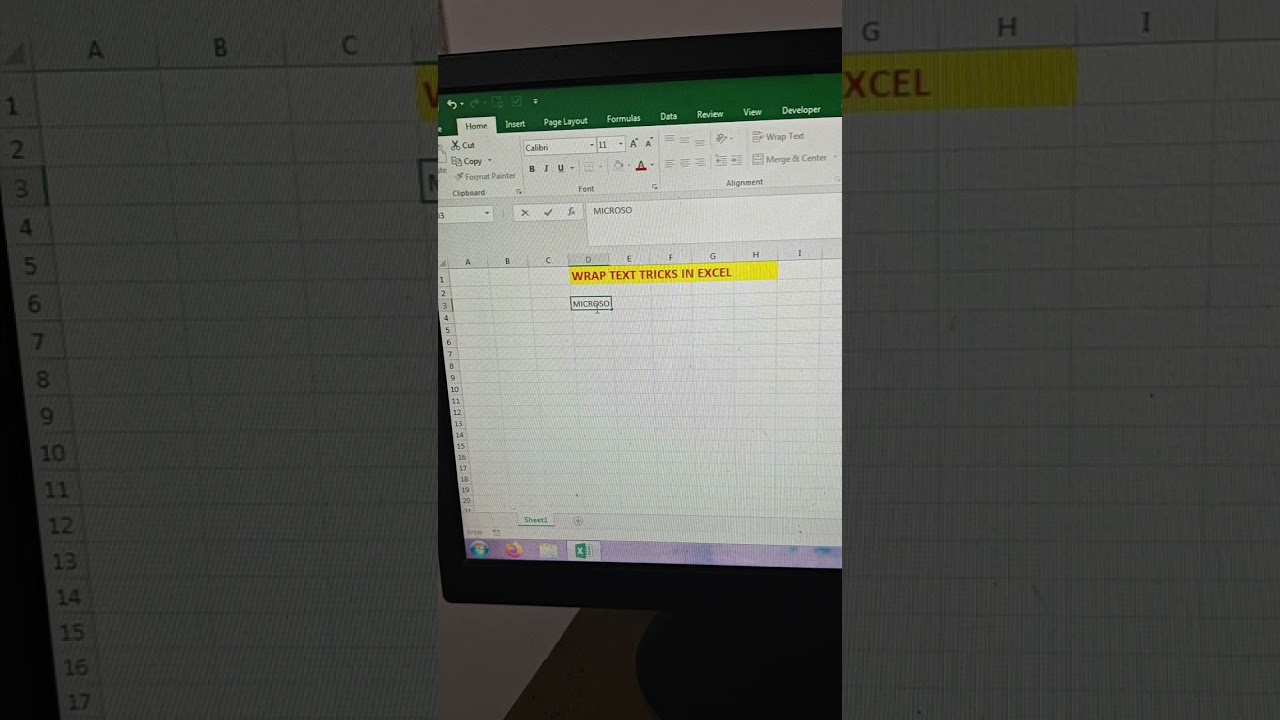 🔥 VIRALExcel Wrap Text 🔥 Long Text ek Cell me Kaise Fit Kare | MS Excel Tricks Hindi